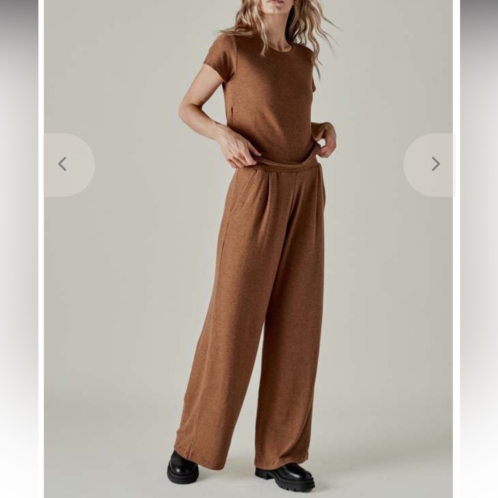 Leset Lauren Pleated Pocket Pants in Brown Size Large (runs small)